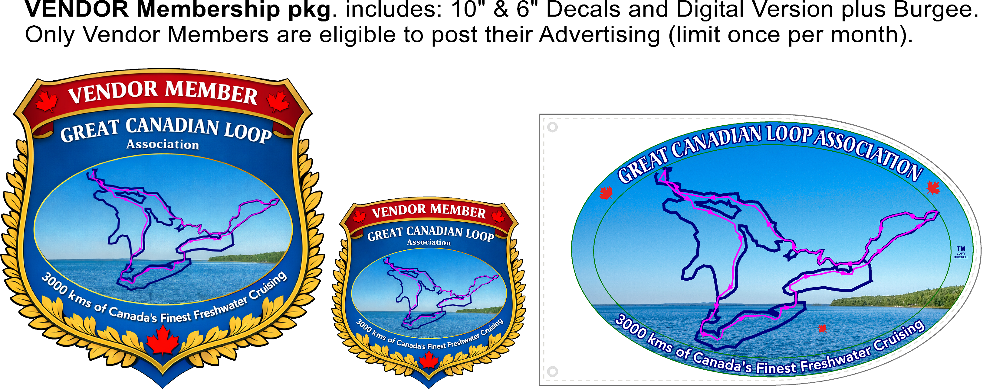 GCLA - VENDOR MEMBER - Burgee, Official Vendor Designation crest